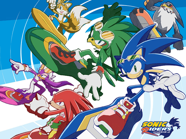 Sonic Riders title screen for Xbox